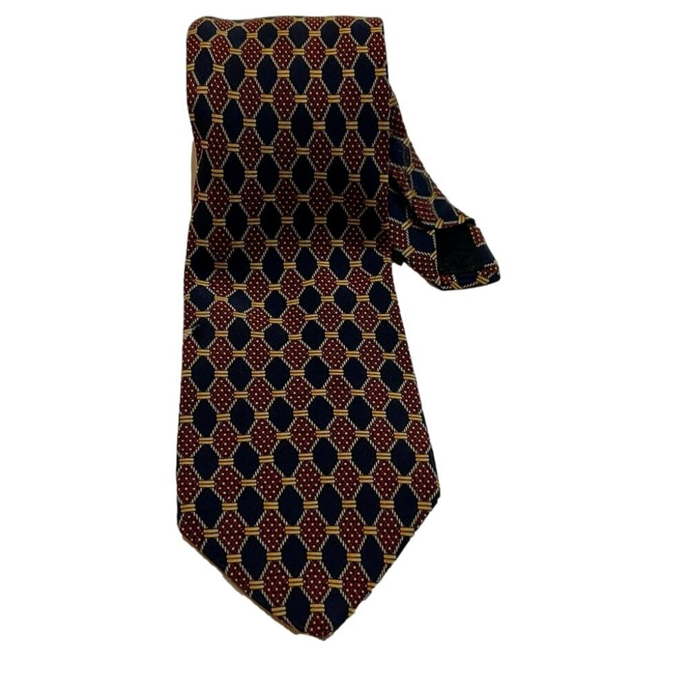 Harry Rosen Men's Classic Navy Red Tie - made in Canada